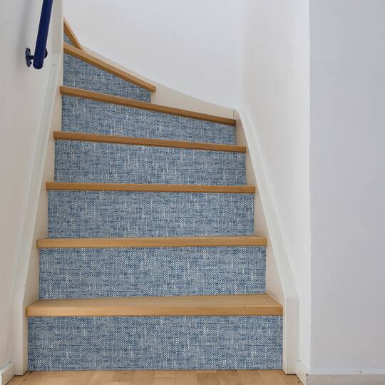 NuWallpaper Navy Poplin Texture Peel & Stick Wallpaper